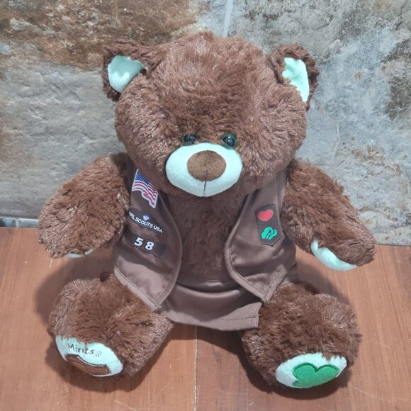 Build A Bear Workshop Thin Mints Girl Scouts Plush Stuffed Animal - Picture 4 of 13